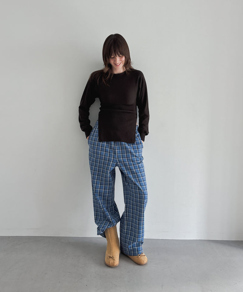 Baserange Claude pants "EUREKA PLAID"