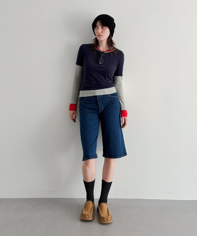 Gimaguas Triple tee “NAVY-GREY”