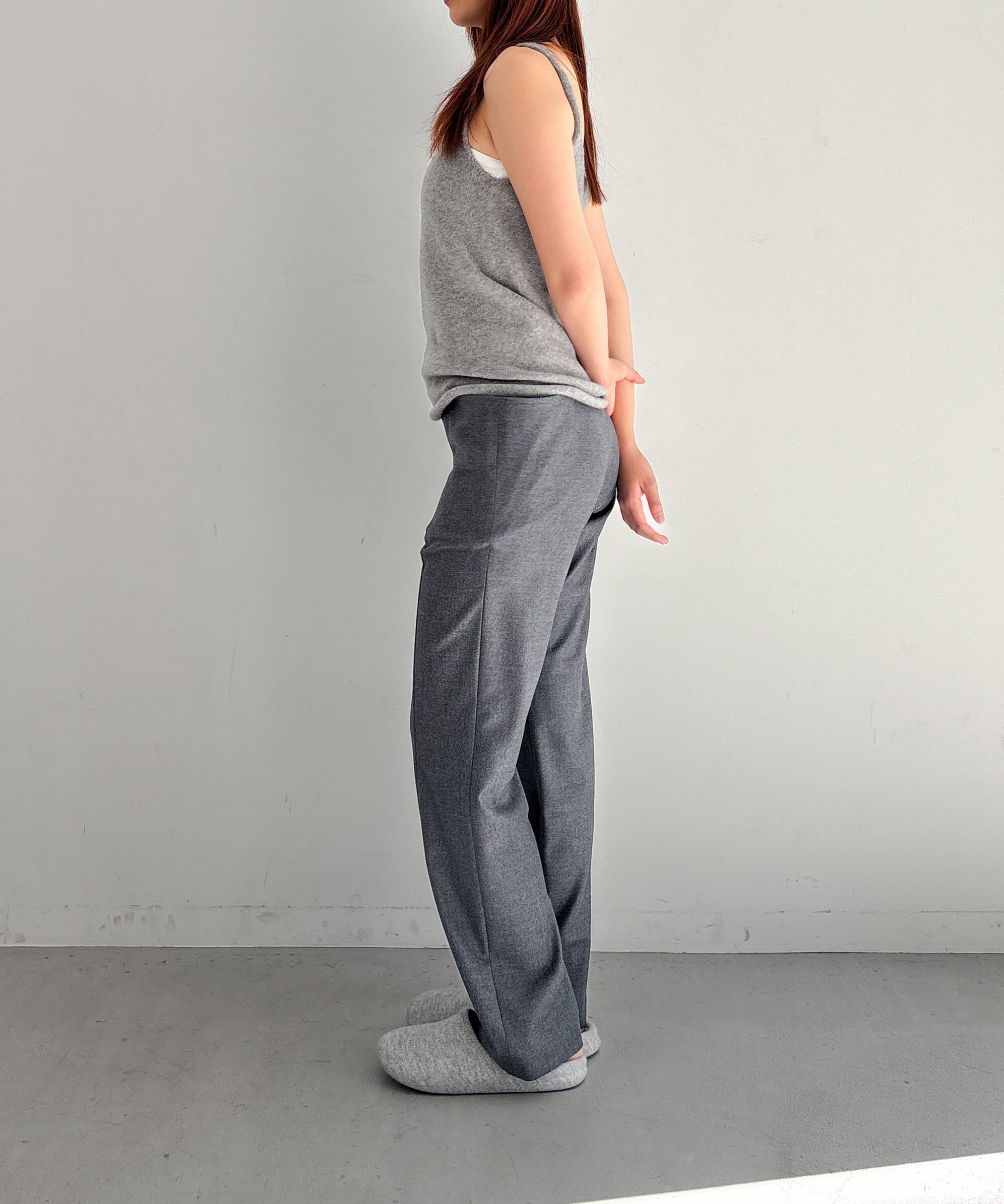 ULIKASANCTUS Double pocket pants “CHARCOAL"