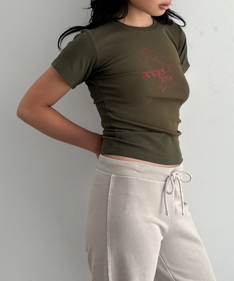 LOADINGROOM Angel goblin tee "KHAKI"