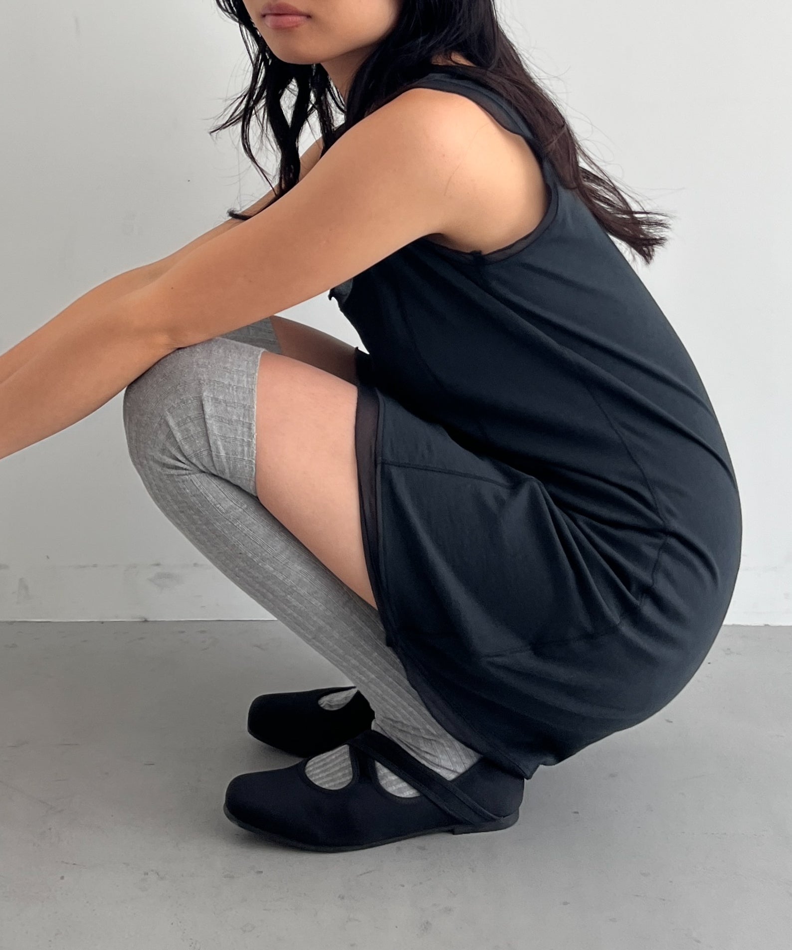 OUR LEGACY Dusk dress "WASHED BLACK LEGACY JERSEY"