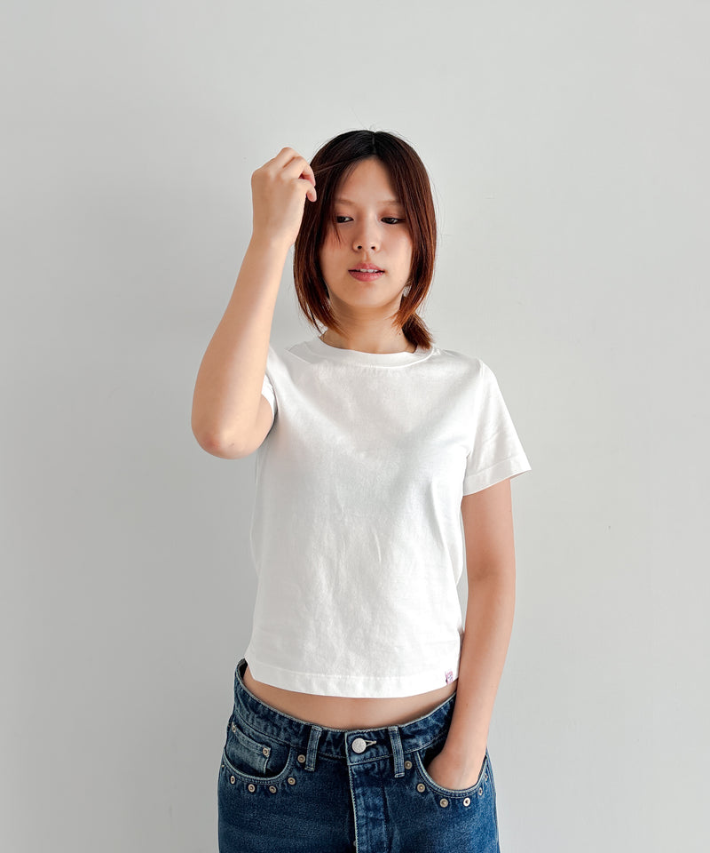 FAX COPY EXPRESS Vintage label fitted tee "WHITE"