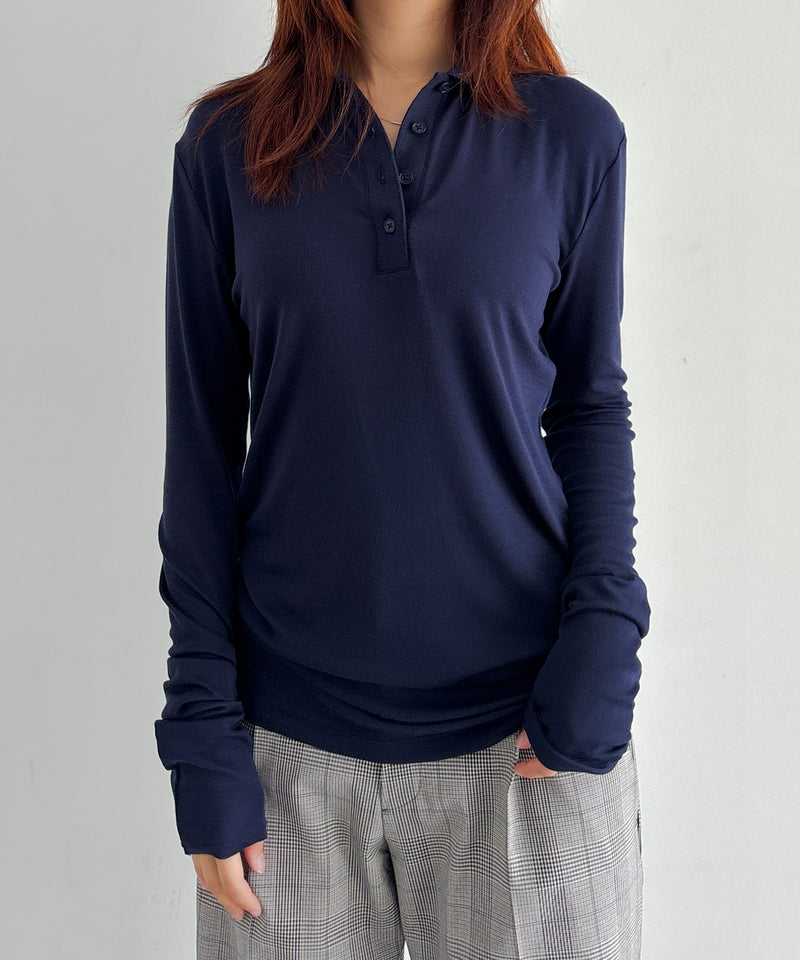 entire studios Ls polo "BLACK"