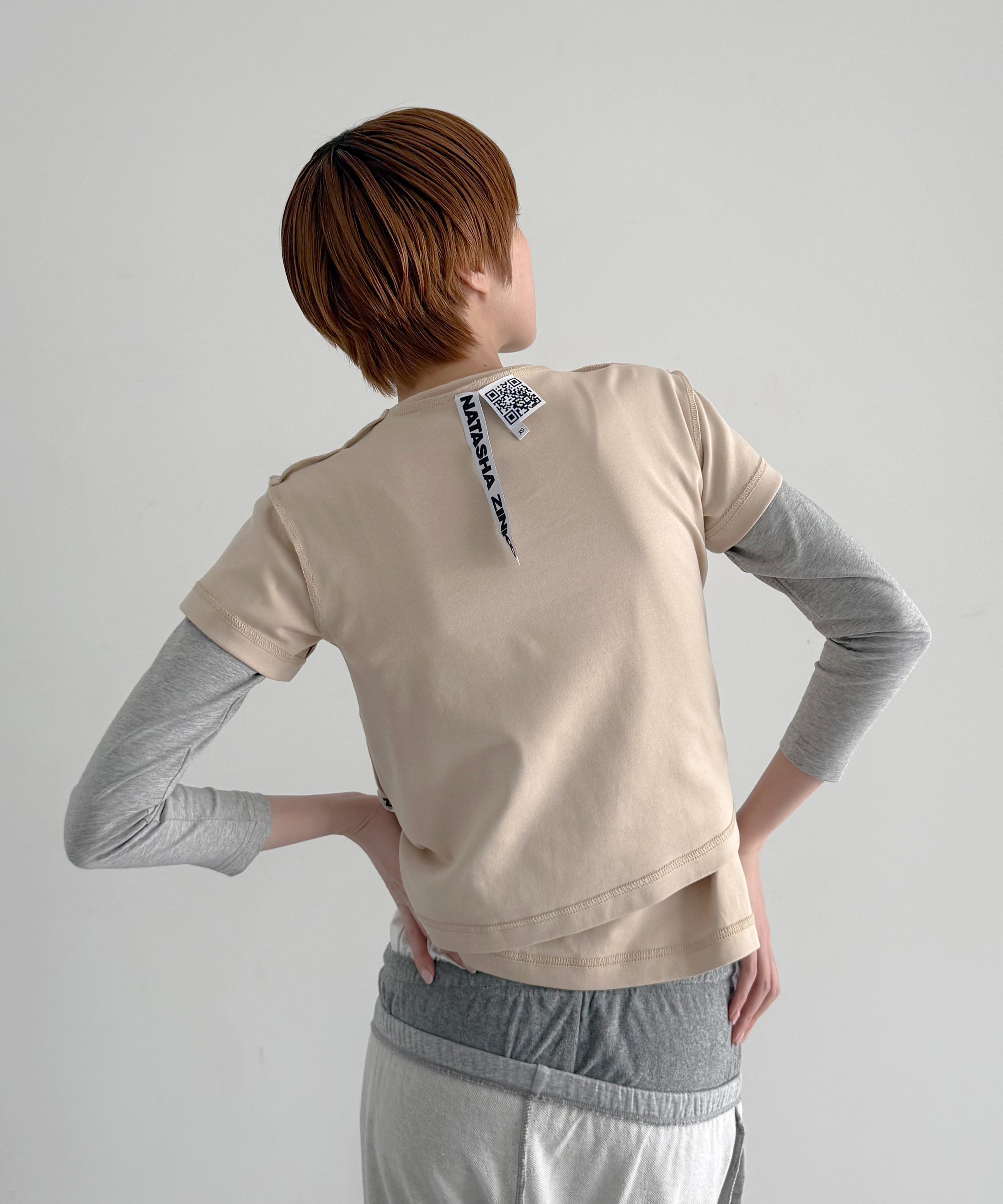 NATASHA ZINKO Double t-shirt "BEIGE"