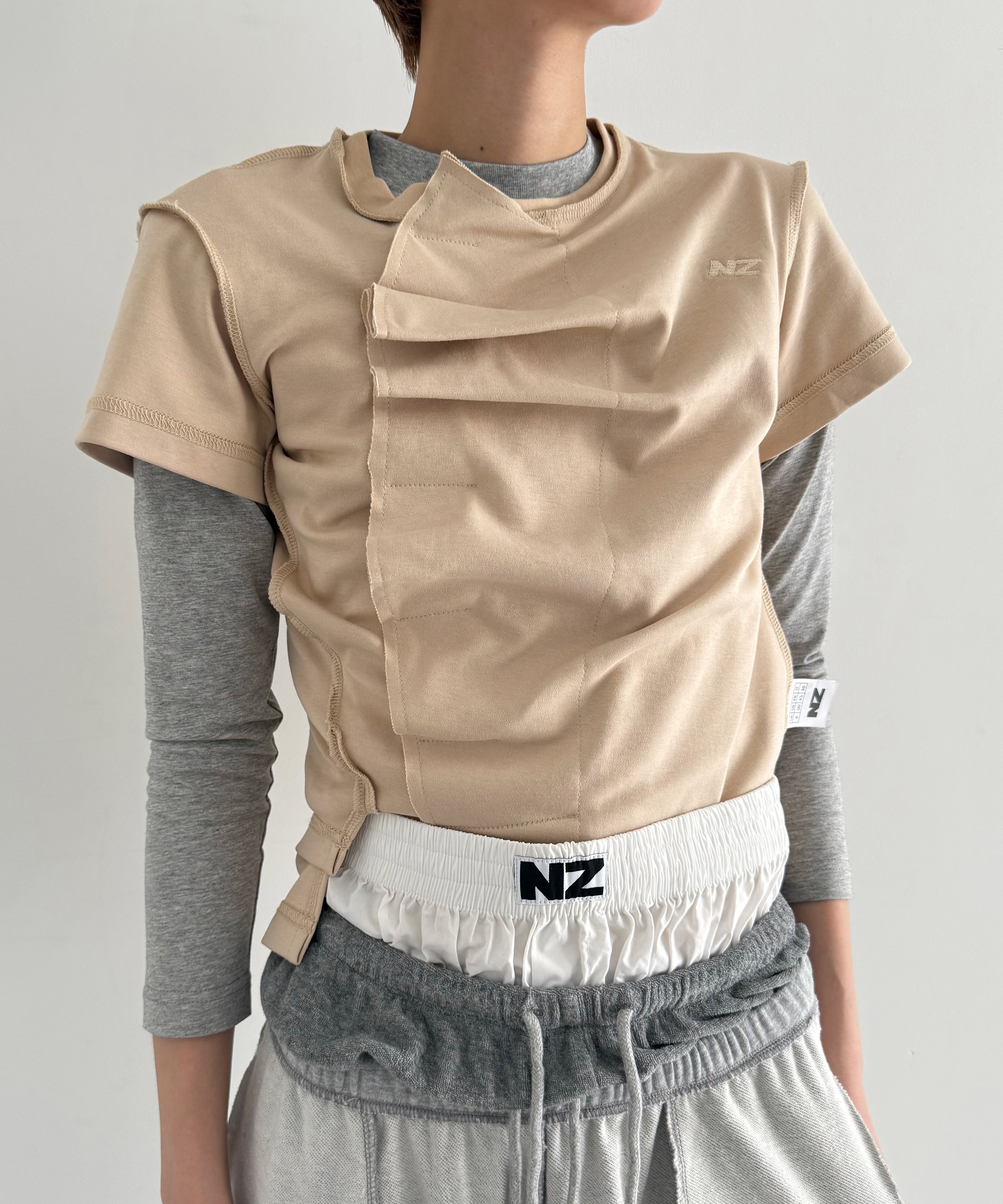 NATASHA ZINKO Double t-shirt "BEIGE"