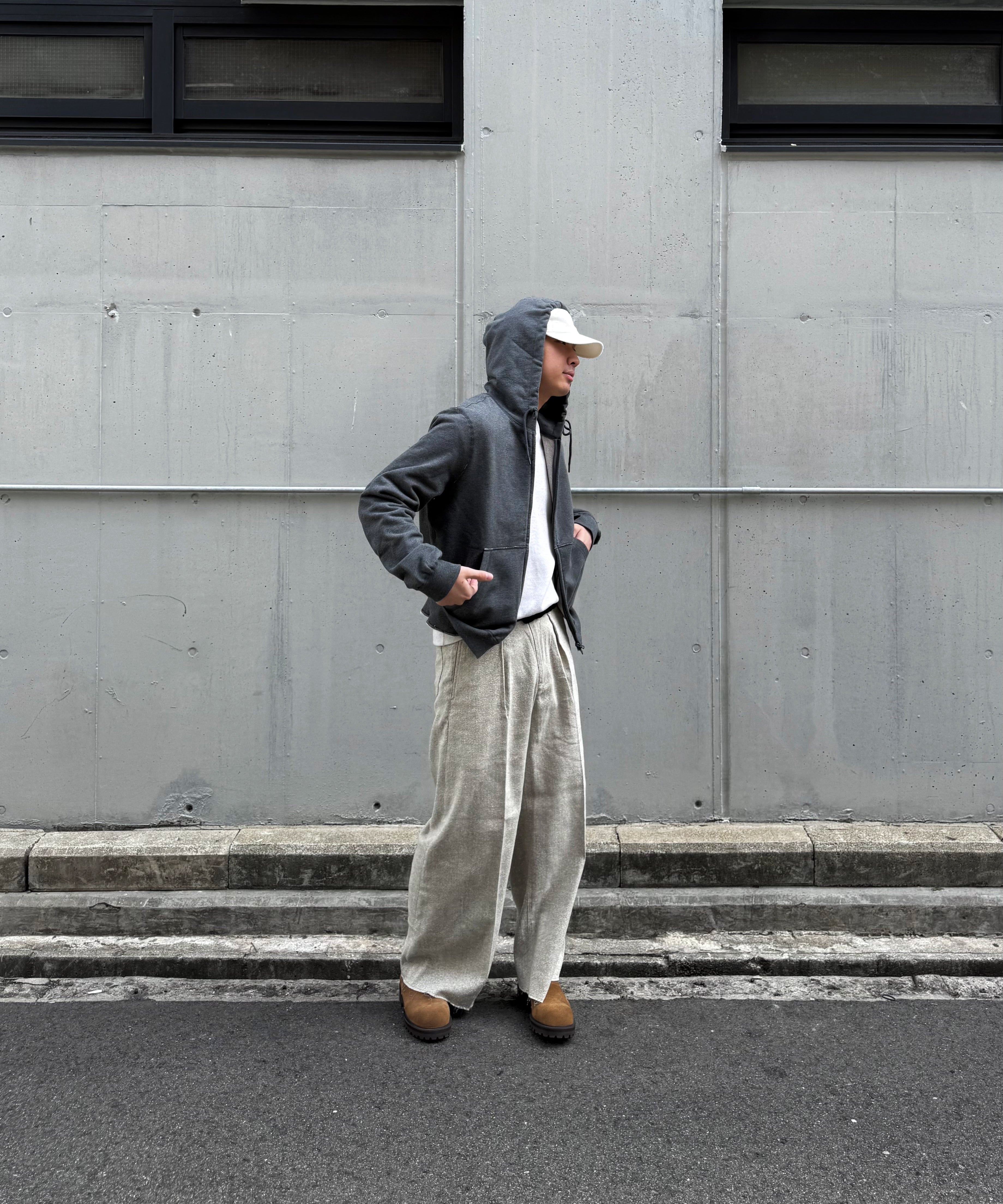 KAIKO Double zip parka "CHARCOAL TOP GRAY"