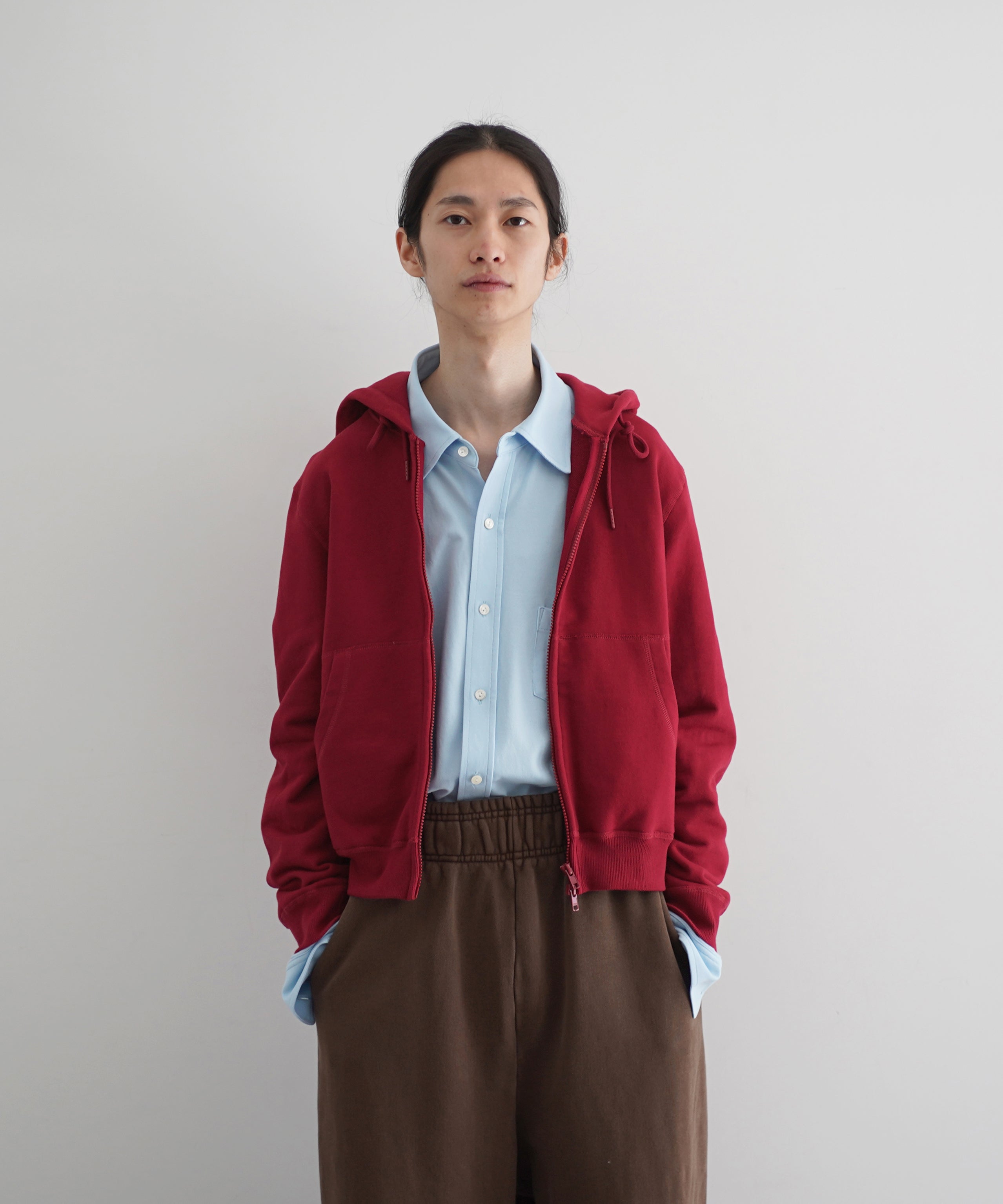 KAIKO Double zip parka "WINE RED"