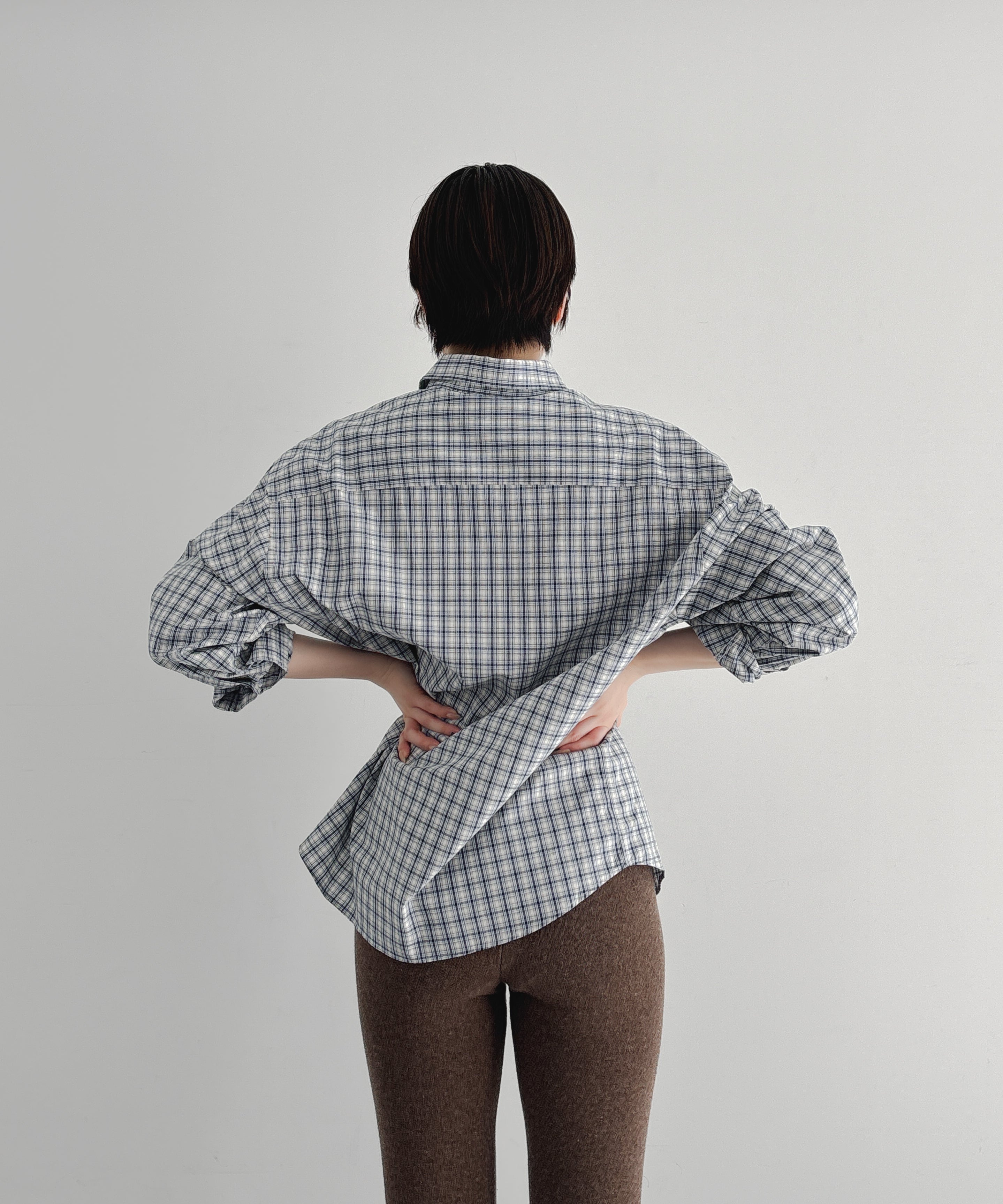 2026 Baserange(ベースレンジ) CLAUDE SHIRT Claude シャツ in Blue stripe | オーガニックコットンポプリン