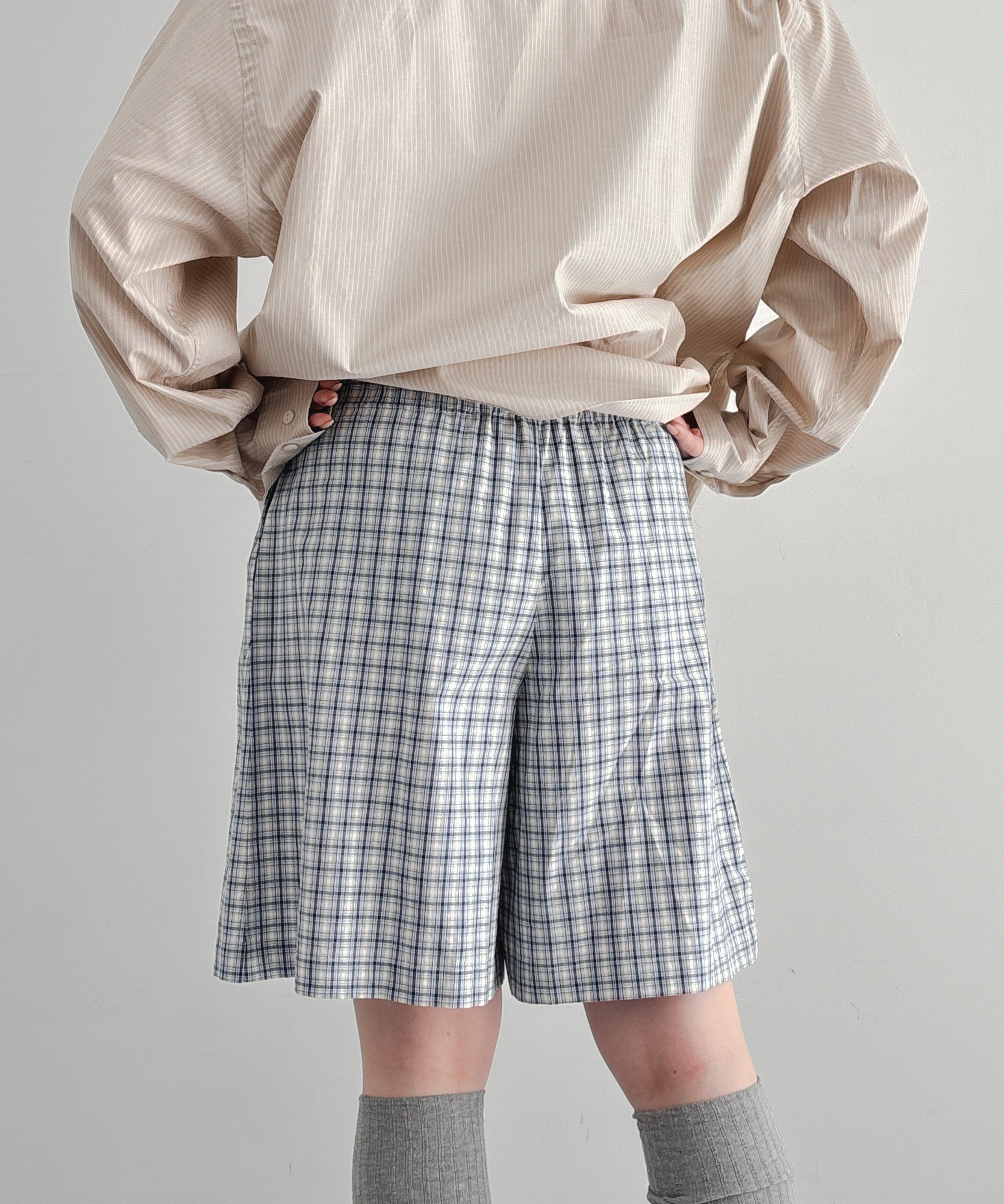 Baserange Claude shorts "BLUECHECK"