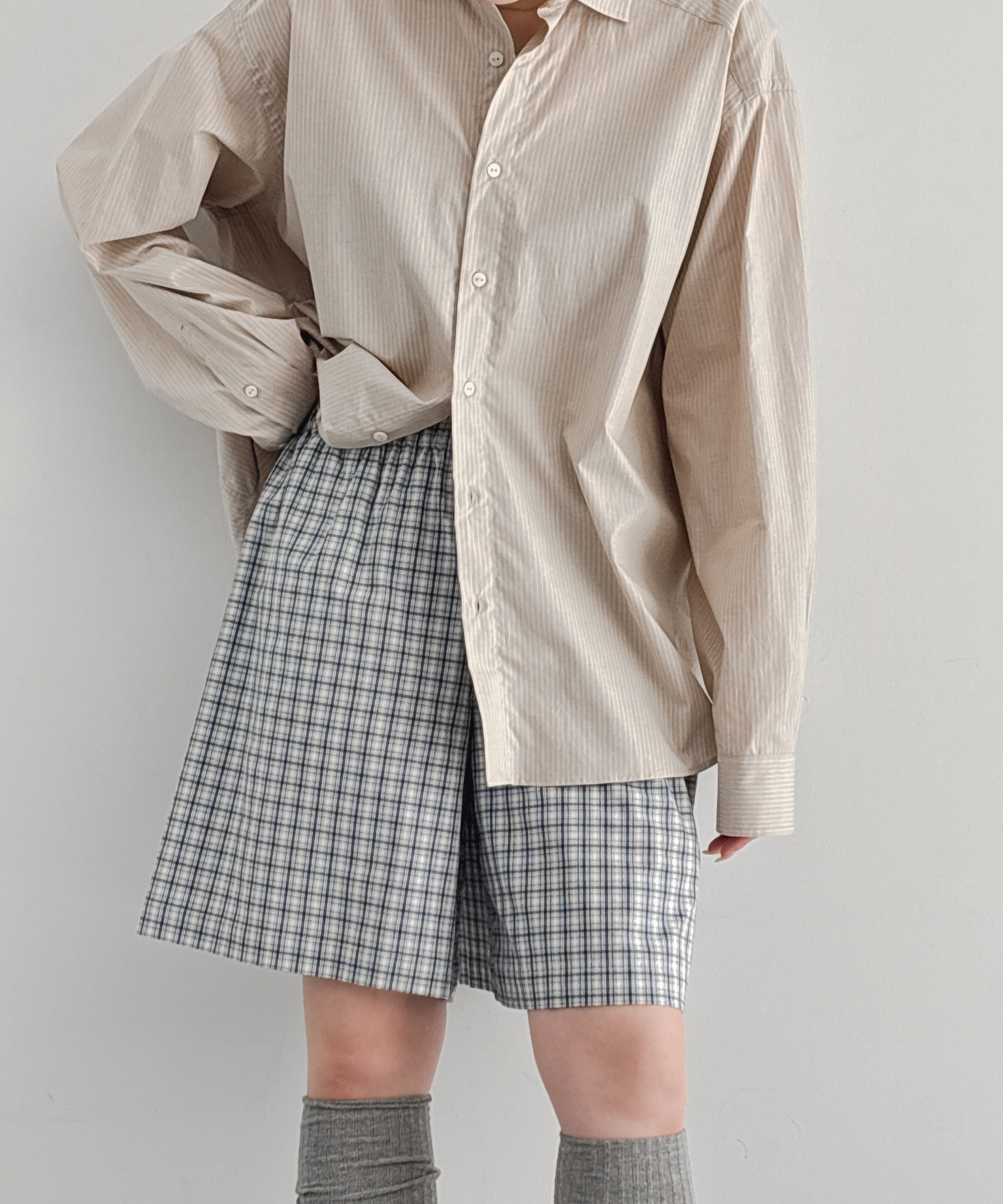 Baserange Claude shorts "BLUECHECK"