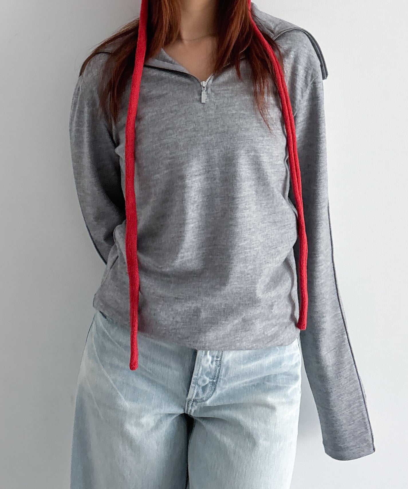 ENTIRE STUDIOS Apex wool top "COFFEE"