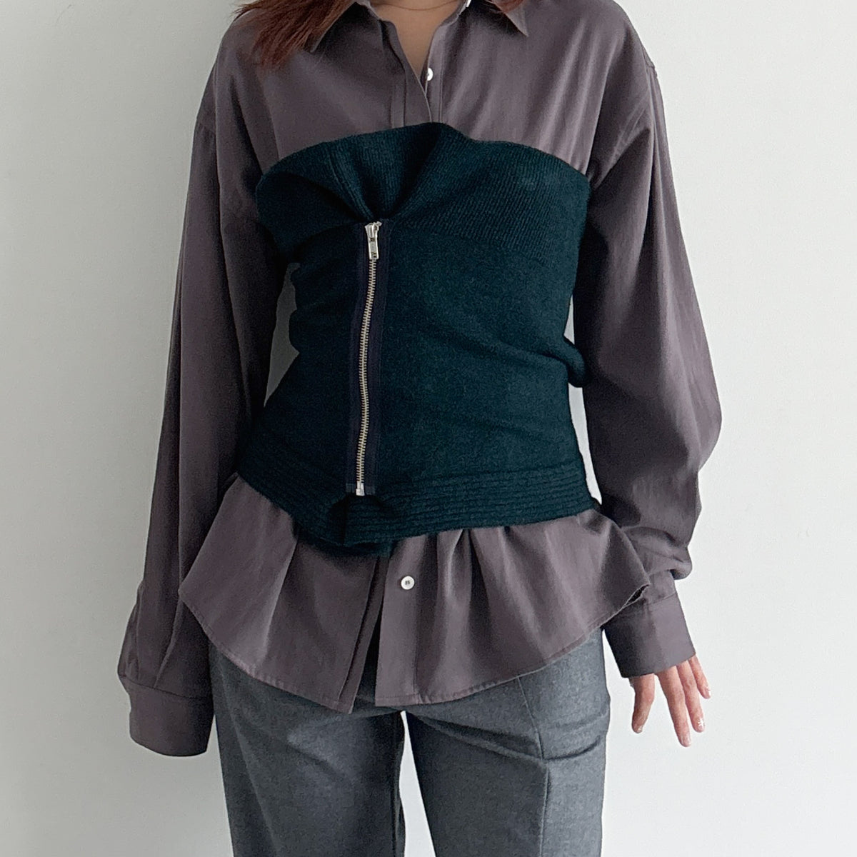 w*i様 ULIKA SANCTUS Zip knit tube top ULIKASANCTUS【ウリカサンクトゥス】Zip knit tube top 