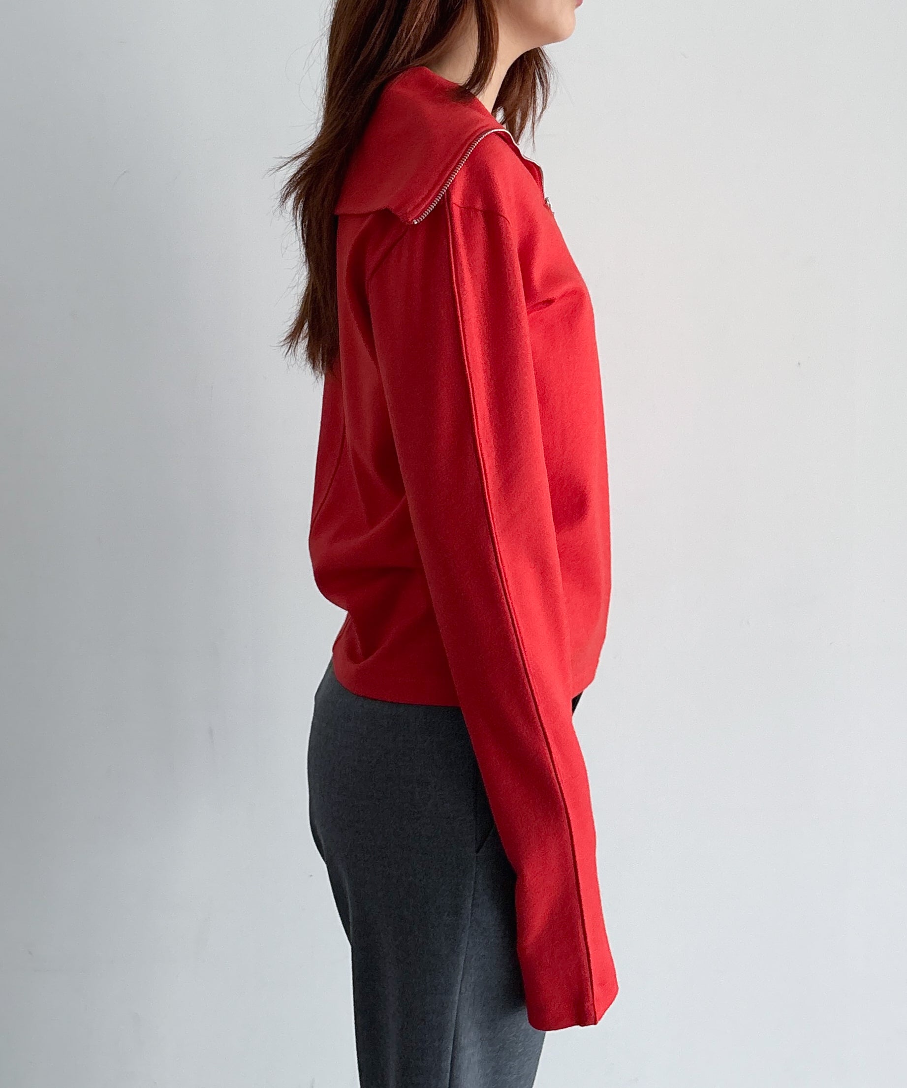 ENTIRE STUDIOS Apex wool top "RED"