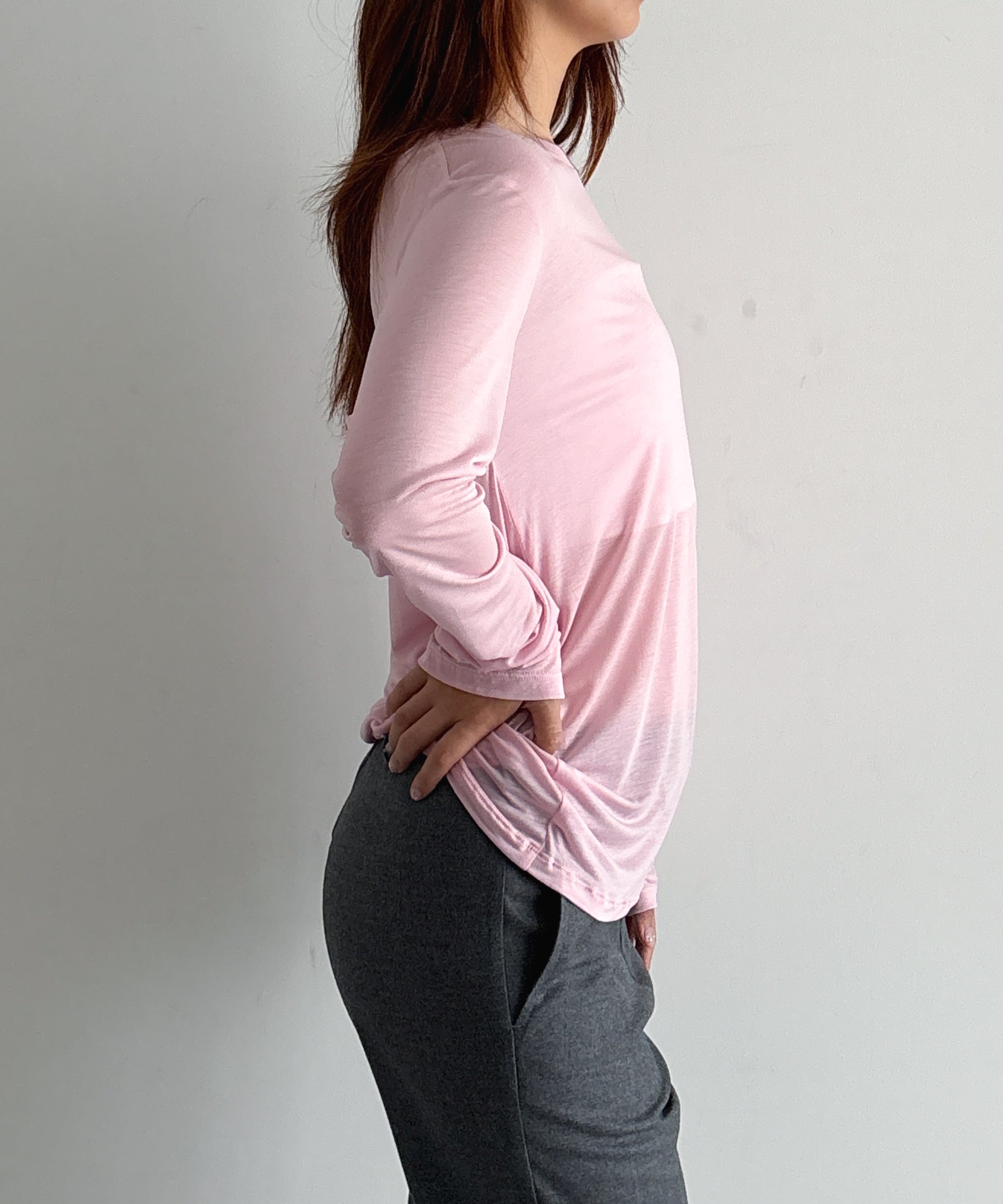 Baserange Long sleeve tee "DORO PINK"