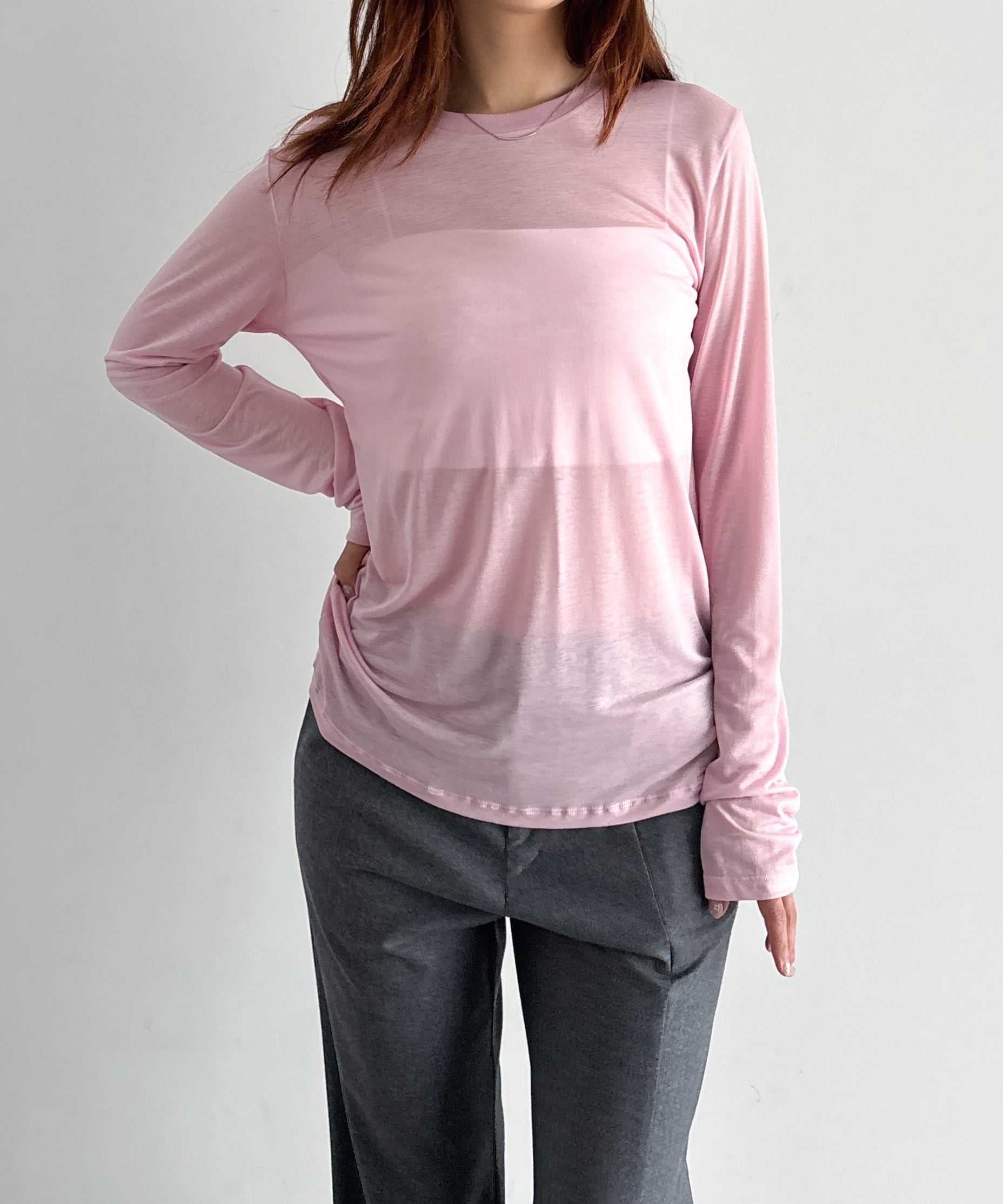 Baserange Long sleeve tee "DORO PINK"
