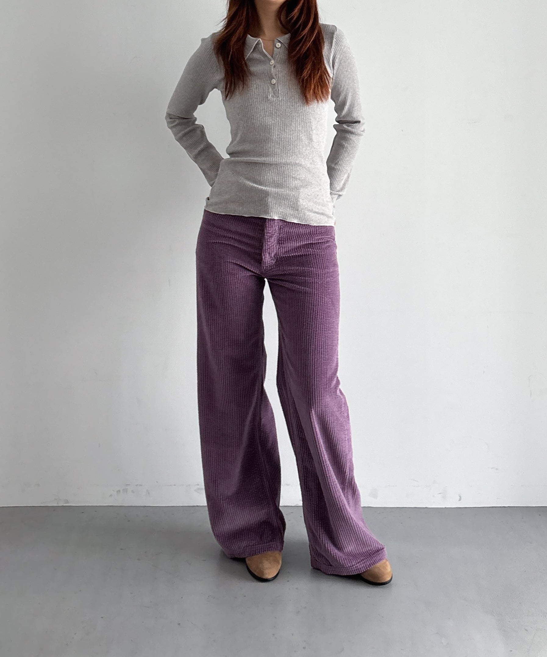 Baserange Tajo wide pants women  "CUE PURPLE"