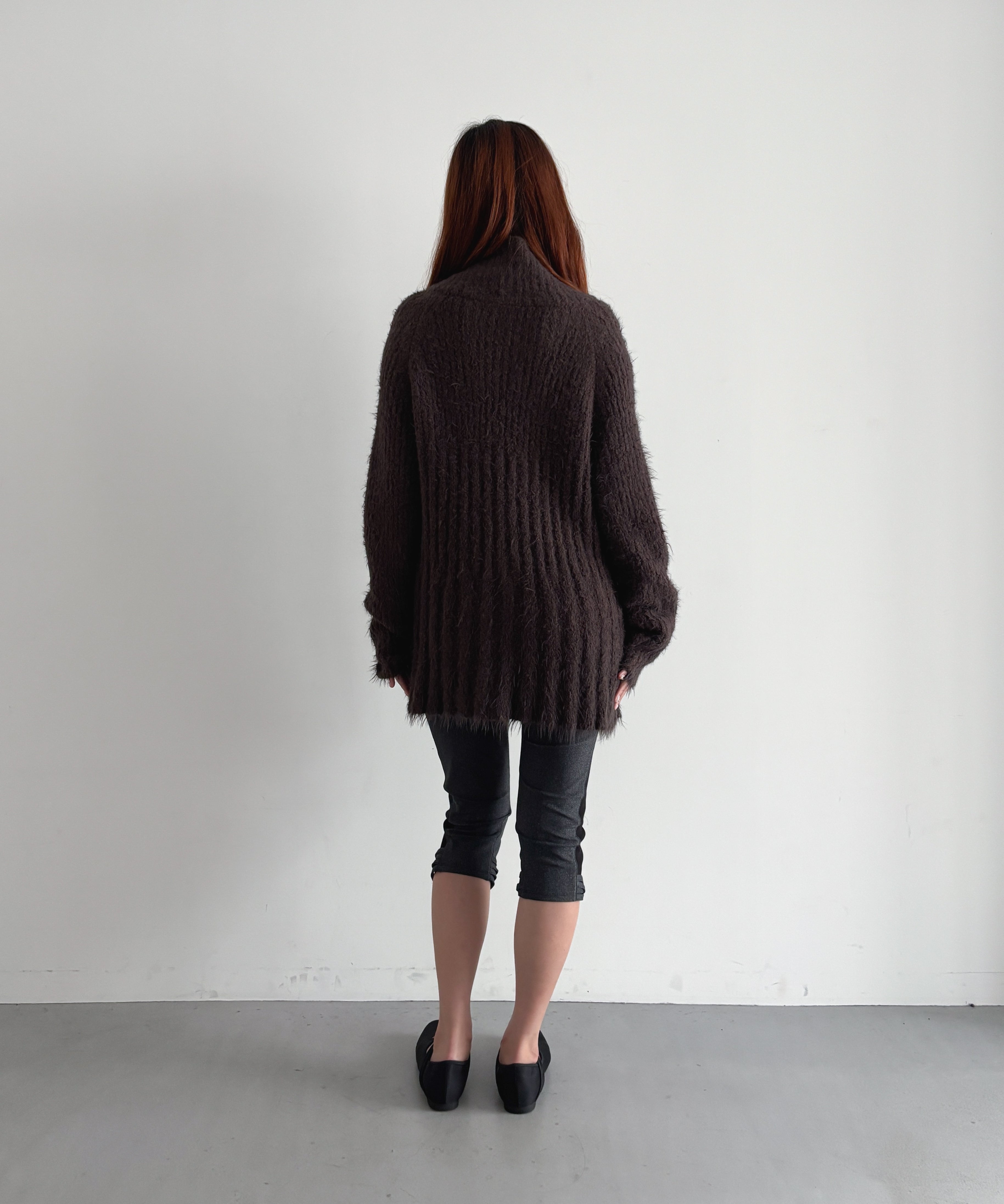 ULIKASANCTUS Buttoned knit cardigan "BROWN"