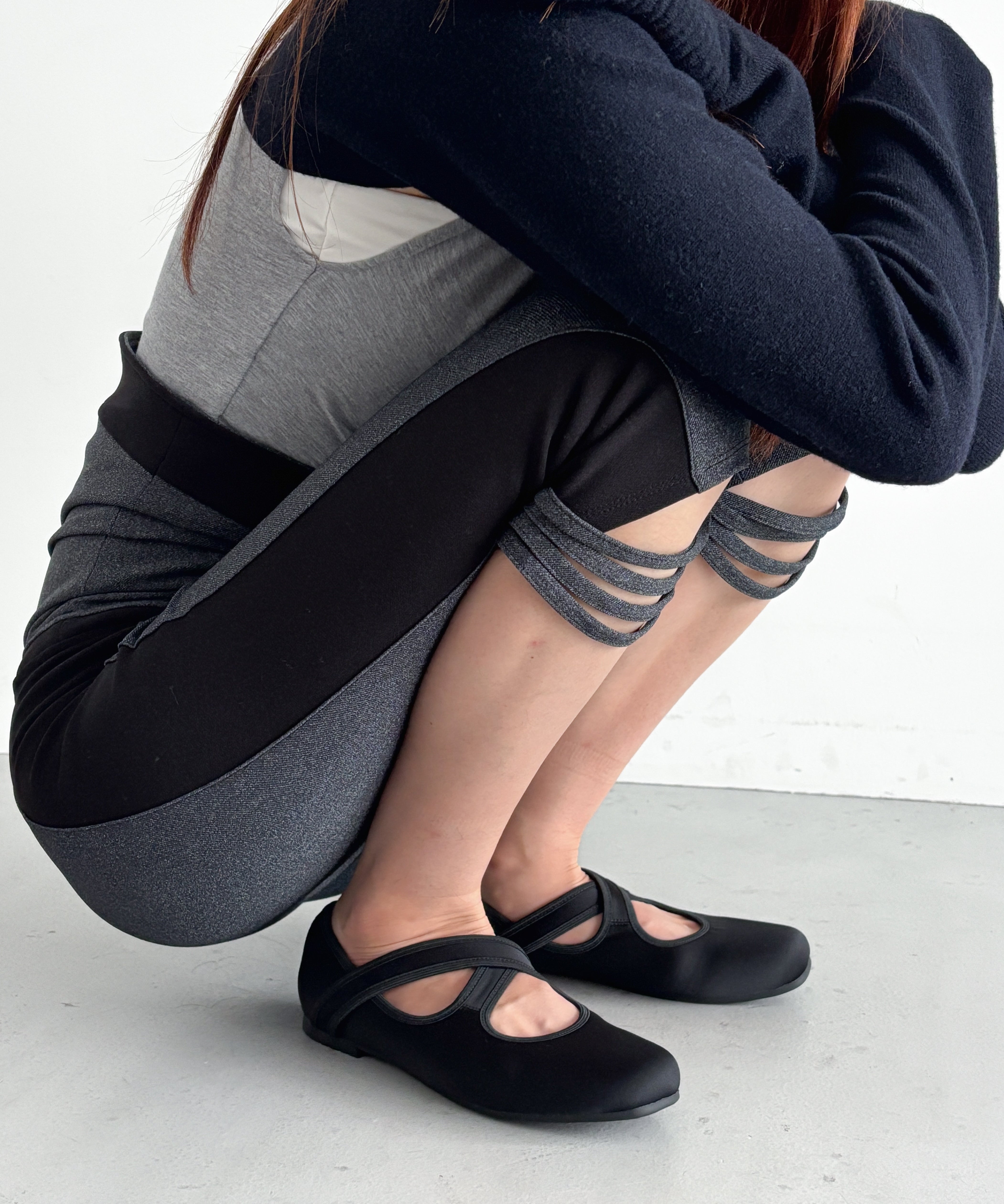 ULIKASANCTUS Corset leggings "CHARCOAL"