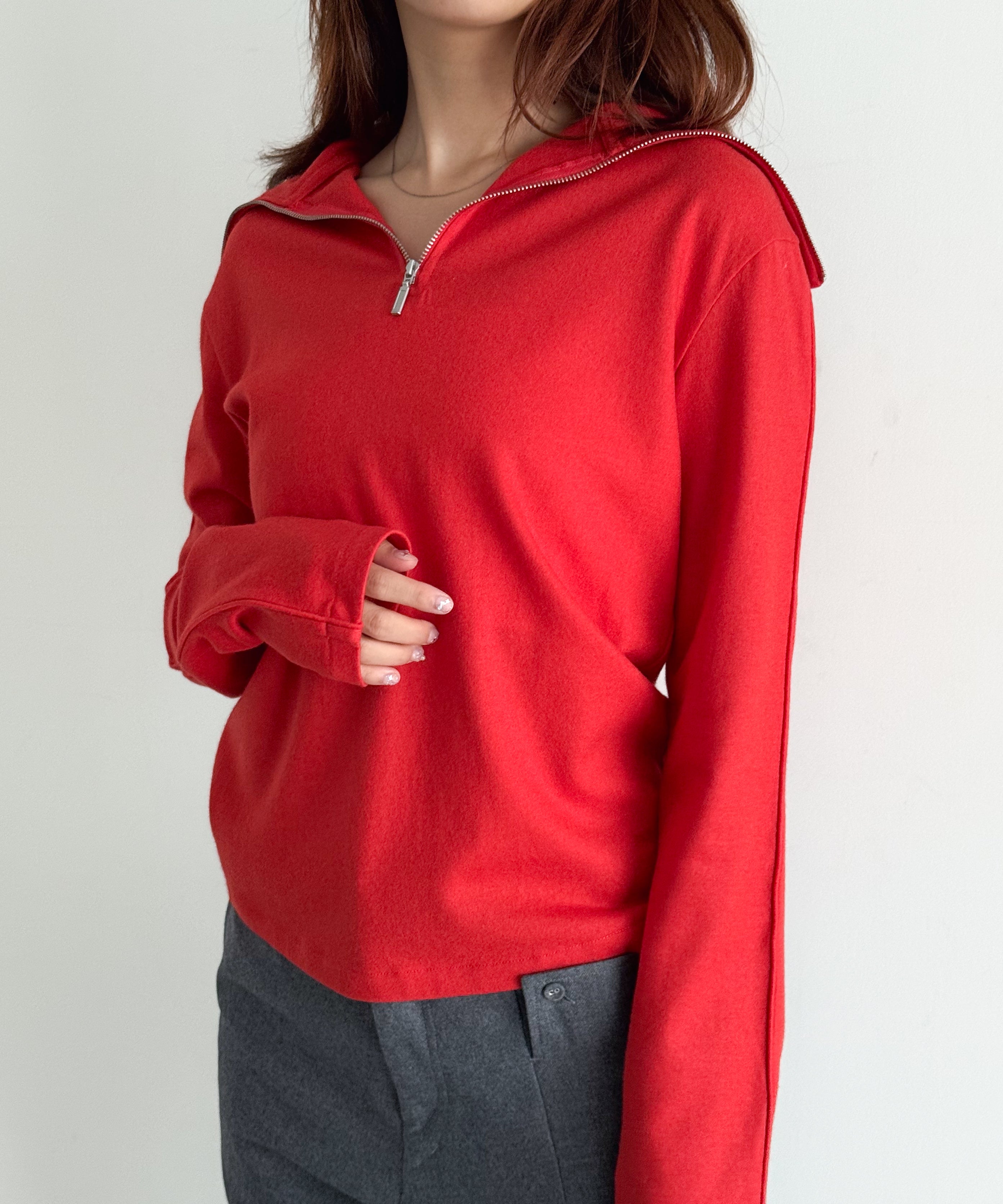 ENTIRE STUDIOS Apex wool top "RED"